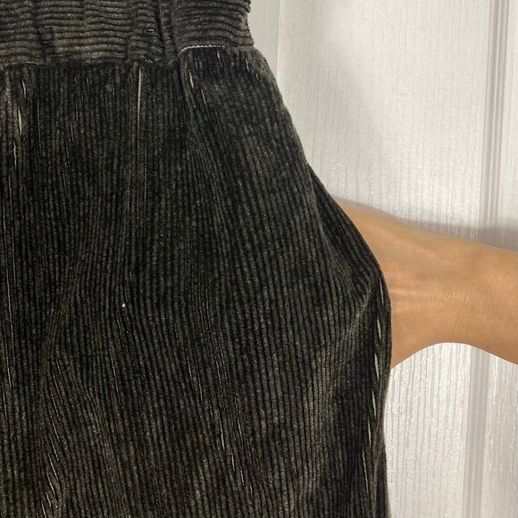 Nwot SHACK INCORPORATED Pants L Corduroy Silk Super-Wide-Barrel Drop Crotch Blac - Picture 6 of 11